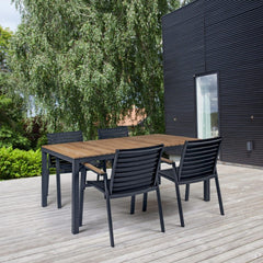 Cinas Mood Extreme Sessel anthrazit, breite Latten - Living-Oasis