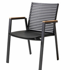 Cinas Mood Extreme Sessel anthrazit, schmale Latten - Living-Oasis