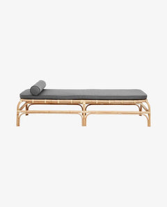 Nordal Bali Daybed, Rattan, mit grauen Matratze - Living-Oasis