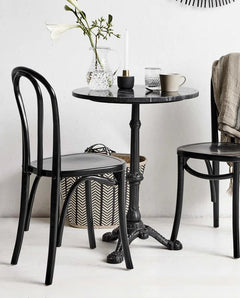 Nordal Café Tisch rund, Marmor schwarz - Living-Oasis