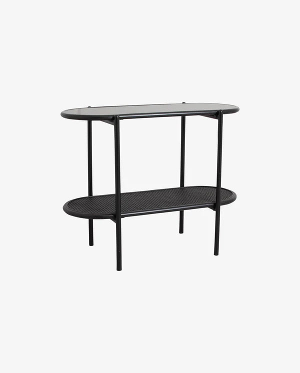 Nordal Surma Beistelltisch, 2 Etagen, schwarz - Living-Oasis