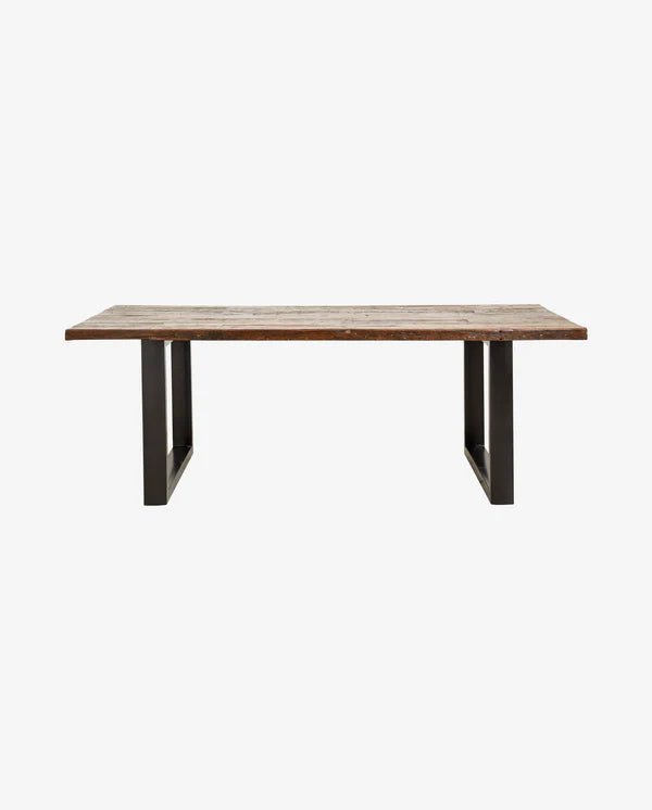 Nordal Vintage Eisentisch mit Holzplatte - Living-Oasis